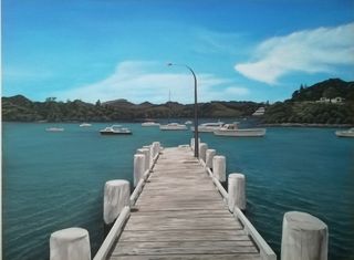 Jetty near Mangonui-A2 Paper Print