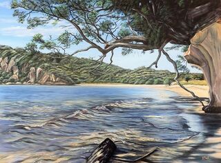 Landscape painting titled HOLDING ON- SOLD