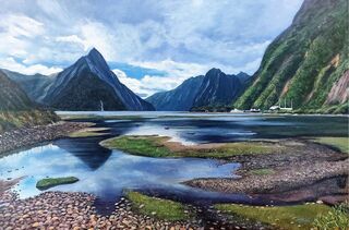 Landscape painting titled MAGICAL MILFORD- SOLD
