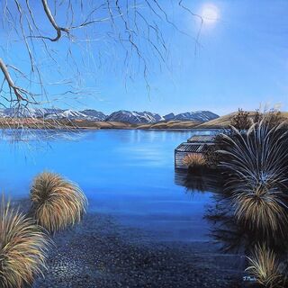 Acrylic painting titled SUN AND SHADOWS-SOLD