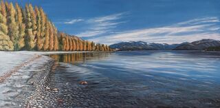 Landscape painting titled AUTUMN LEAVES-SOLD