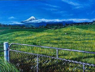 Landscape painting titled ENDLESS FIELDS-SOLD