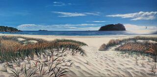 Landscape painting titled PEARL SANDS- SOLD